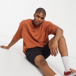 Men’s Oversized T-Shirt in Warm Brown